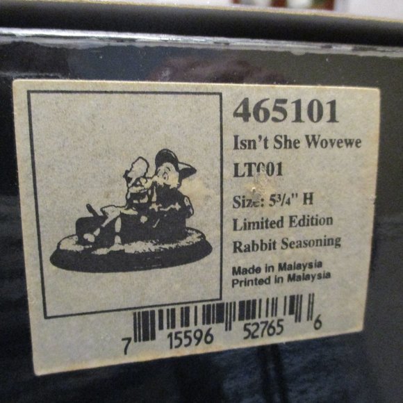 Goebel Looney Tunes Buggs Bunny & Elmer Fudd "Isn't she wovewe" LE COA Boxed - Picture 3 of 8
